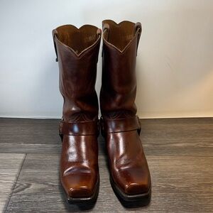 Durango Men's Brown Leather harness Western Boots size 10.5